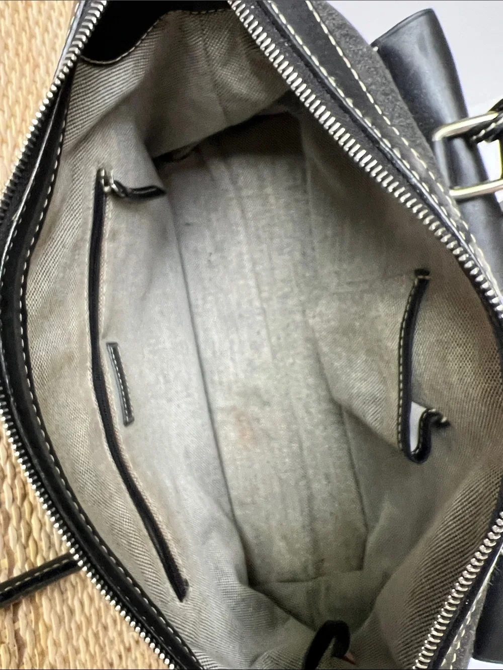 Dooney & Bourke Anniversary Signature 2 Pocket Satchel charcoal Y2K Vintage